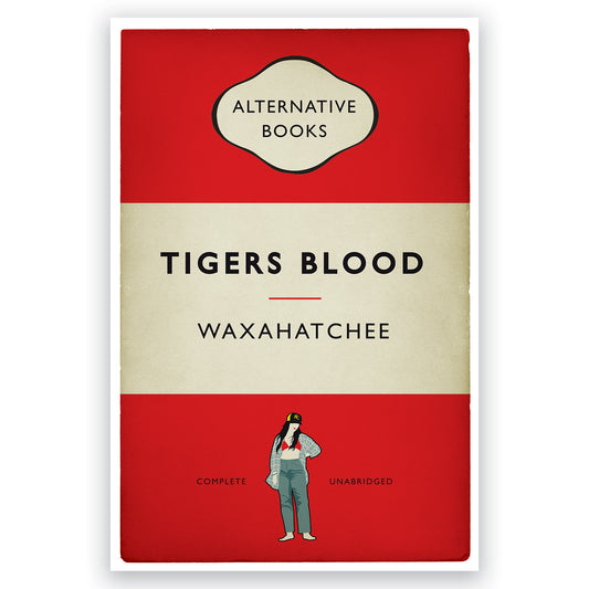 Indie Folk Book Cover Poster - Waxahatchee - Tigers Blood - Alternative Book Cover Poster - Music Art - Alt Country Gift (Various Sizes)