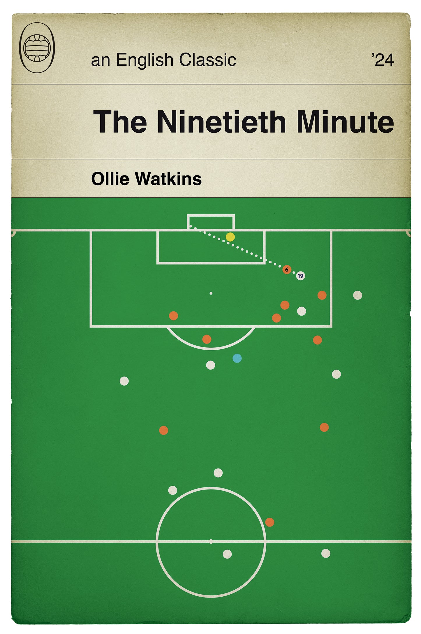 Ollie Watkins Winner - 90th Minute Goal - England 2 Netherlands 1 - Euro 2024 - Football Gift - Classic Goal Book Cover (Various Sizes)