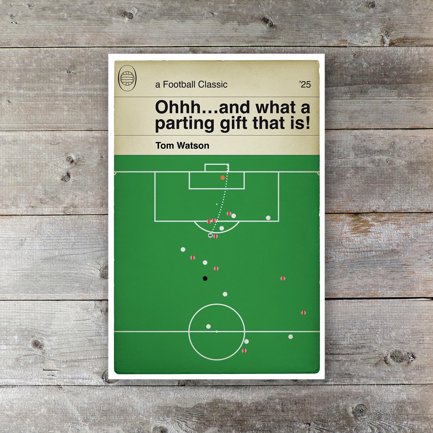 Sunderland Goal - Tom Watson Winner - Sheffield United 1 Sunderland 2 - Championship Play-Off Final 2025 - Book Cover Football Poster (Various sizes)