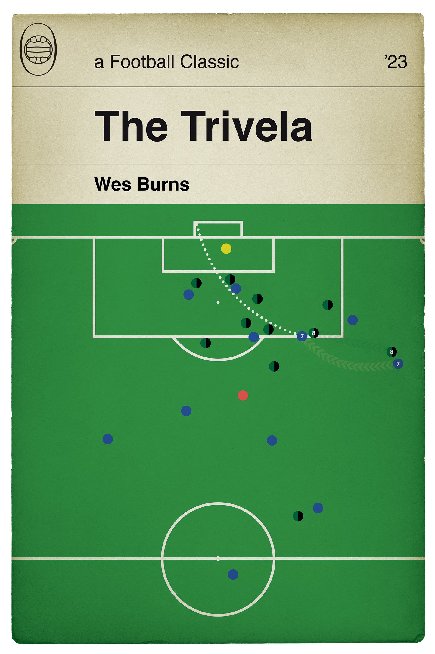 Ipswich Town Goal - Wes Burns Trivela Goal - Ipswich Town 2 Coventry City 1 - 2023 Championship - Football Book Cover Poster (Various Sizes)