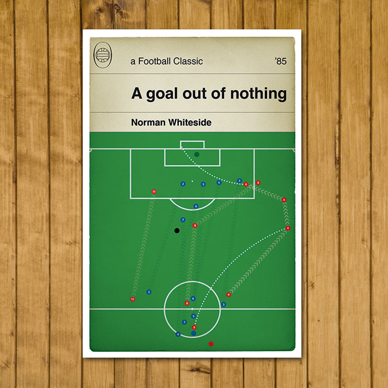 Norman Whiteside Winner - FA Cup Final 1985 - Manchester United 1 Everton 0 - Book Cover Poster - Football Gift (Various Sizes)