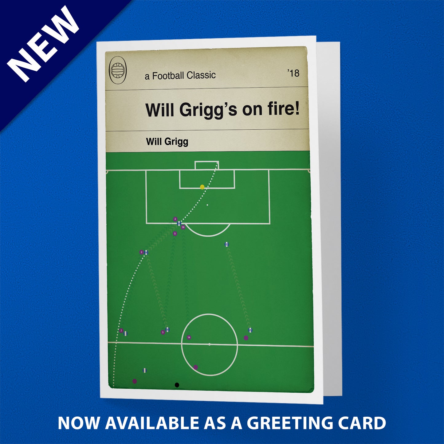 Will Grigg Winning Goal - Wigan Athletic 1 Man City 0 - FA Cup 5th Round 2018 - Classic Book Cover Print - Football Gift (Various Sizes)