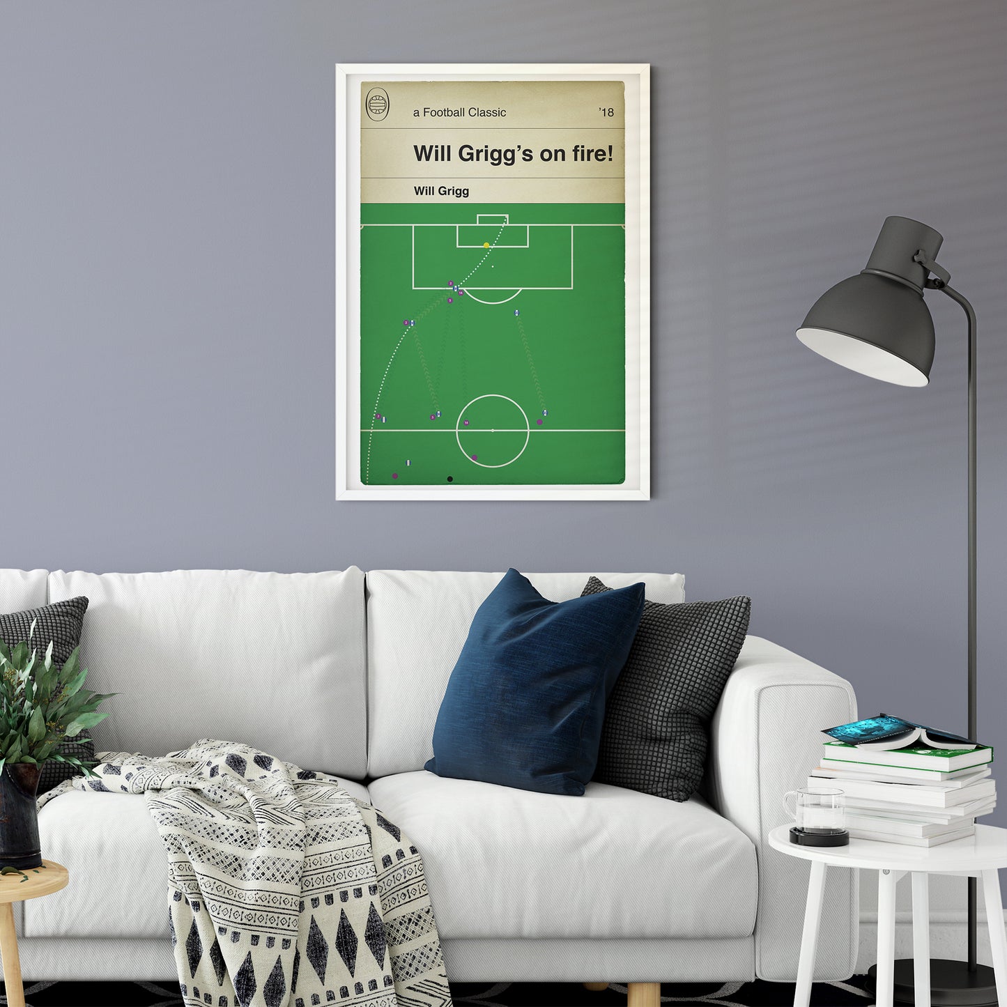 Will Grigg Winning Goal - Wigan Athletic 1 Man City 0 - FA Cup 5th Round 2018 - Classic Book Cover Print - Football Gift (Various Sizes)