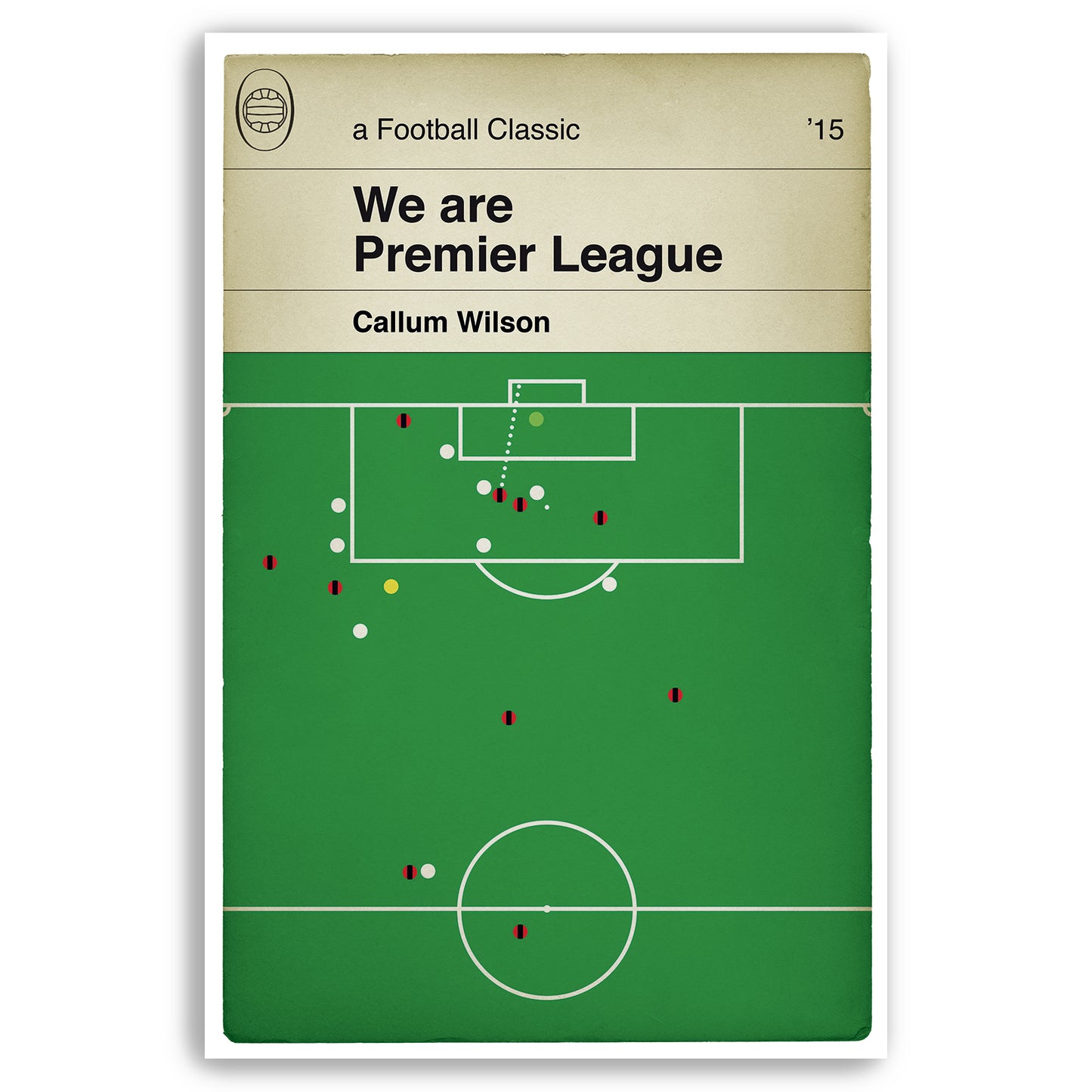 Bournemouth goal v Bolton Wanderers 2015 - Callum Wilson - Classic Book Cover Print - Football Gift (Various Sizes)