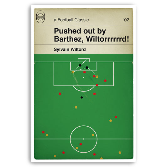 Arsenal winner v Manchester United in 2002 - Sylvain Wiltord - Title Winning Goal - Double 2002 - Classic Book Cover Poster (Various Sizes)