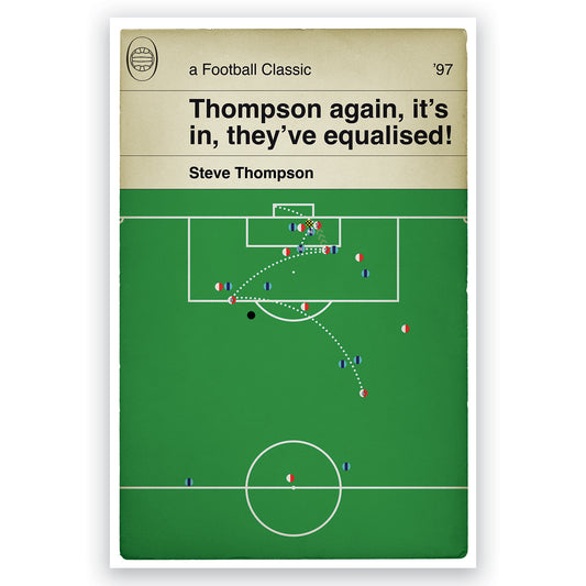 Woking goal v Coventry City - Steve Thompson Equaliser - FA Cup Third Round 1997 - Coventry 1 Woking 1 - Football Goal Print (Various Sizes)