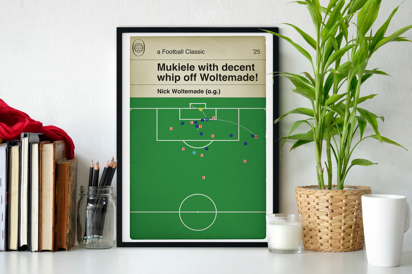 Sunderland Goal Poster - Nick Woltemade OG - Sunderland 1 Newcastle 0 - EPL 2025