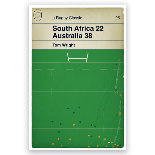 Tom Wright Australia Try - South Africa 22 Wallabies 38 - Rugby Print Gift