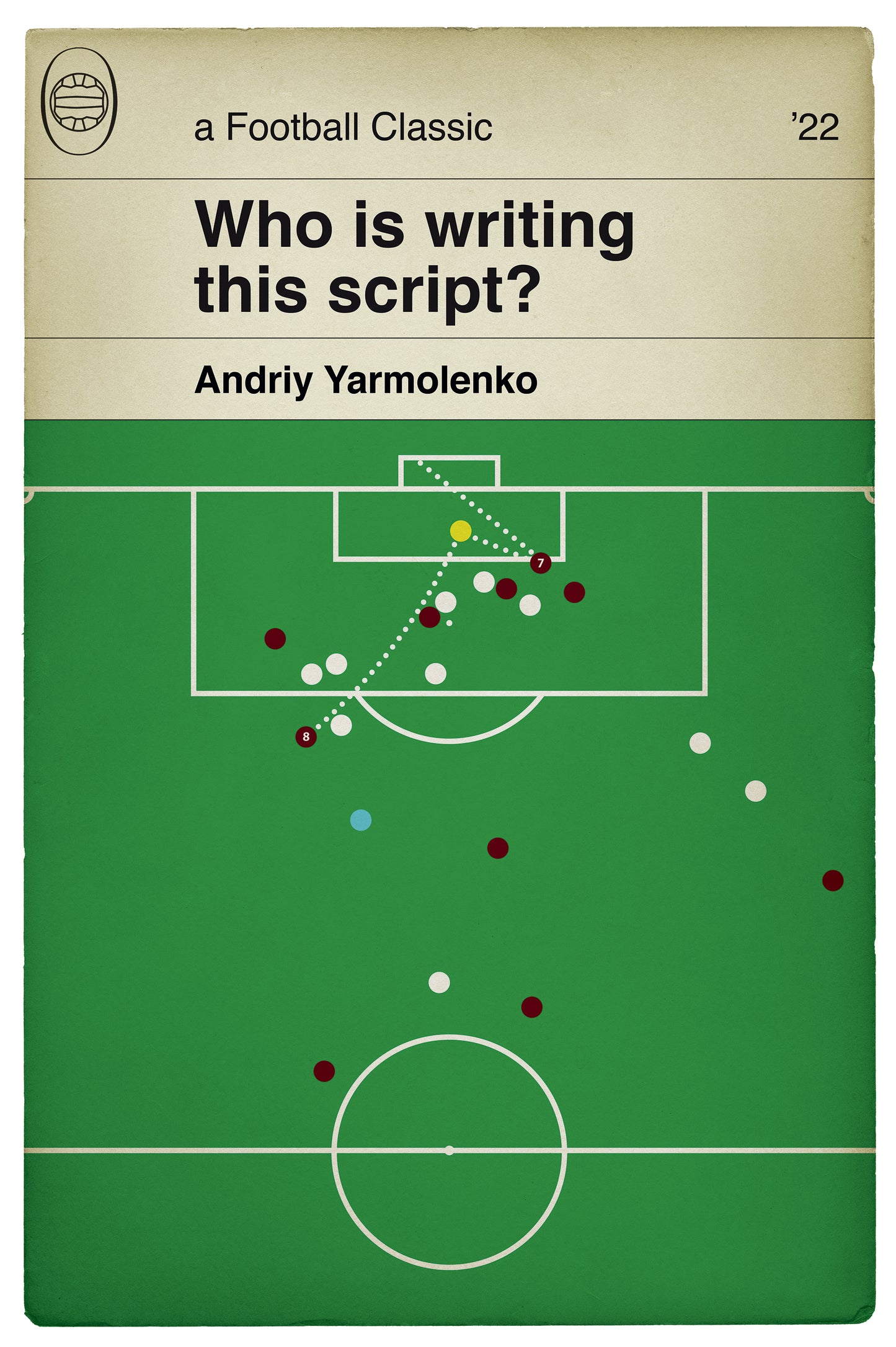 Andriy Yarmolenko Goal v Sevilla - West Ham 2 Sevilla 0 - Europa League Round of 16 - Book Cover Poster - Football Gift (Various sizes)