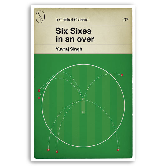 Yuvraj Singh Six Sixes in an over for India v England in 2007 - Cricket Gift - Classic Book Cover Poster (Various Sizes)