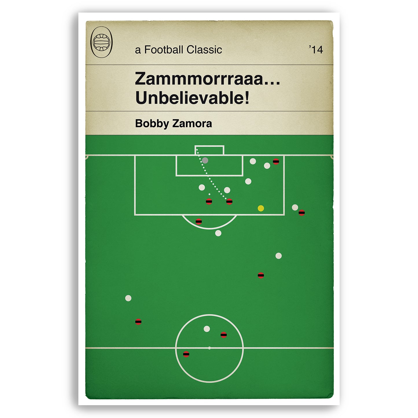 Queens Park Rangers winner v Derby County - Bobby Zamora Goal - Play Off Final 2014 - Classic Book Cover Poster (Various Sizes)