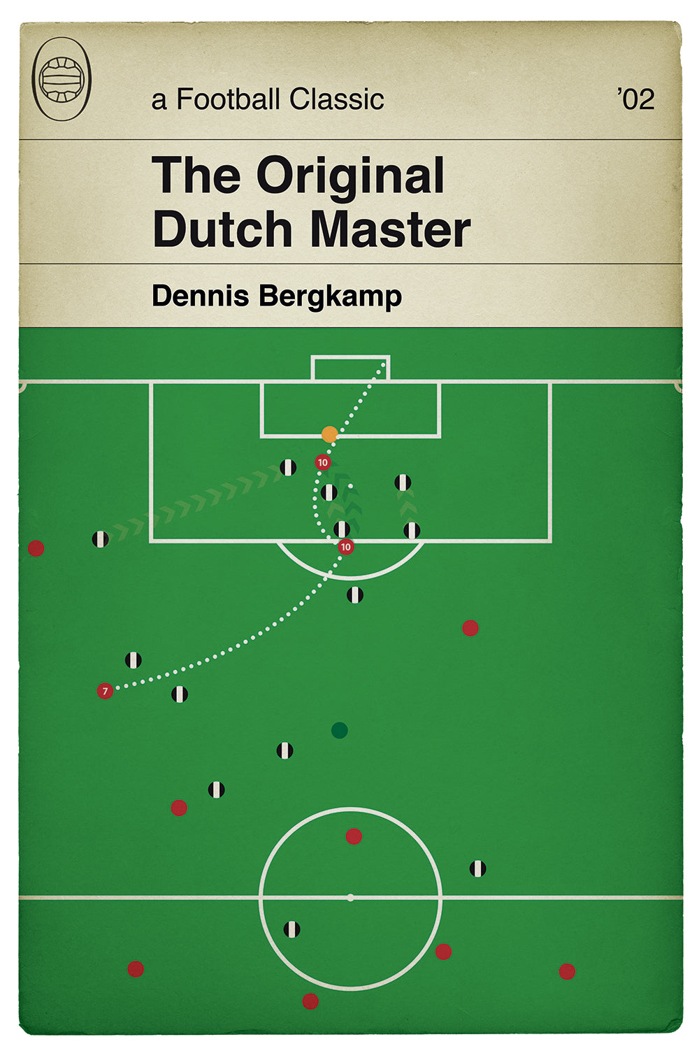 Nine Iconic Arsenal Goals - 9 Up Poster - Brady, Thomas, Adams, Bergkamp, Henry - Classic Book Cover Print - Football Gift (Various Sizes)