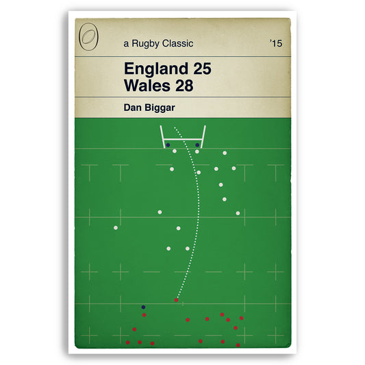 Wales Win - World Cup 2015 - England 25 Wales 28 - Dan Biggar Penalty - Rugby Print - Classic Book Cover Poster (Various Sizes Available)