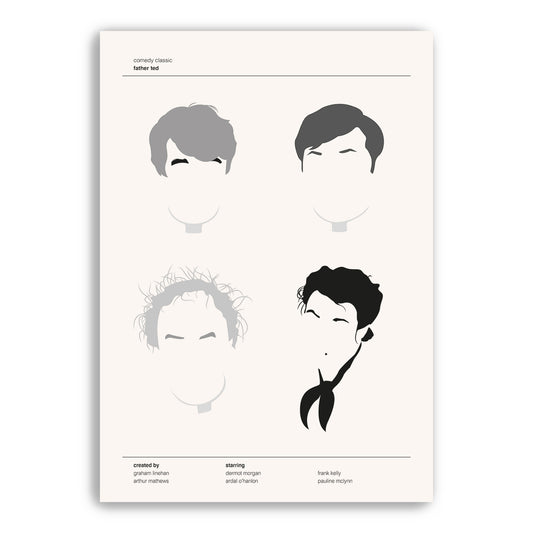 Father Ted - Ted Crilly Print - Father Ted Art - TV Comedy Classic Poster (Various Sizes)