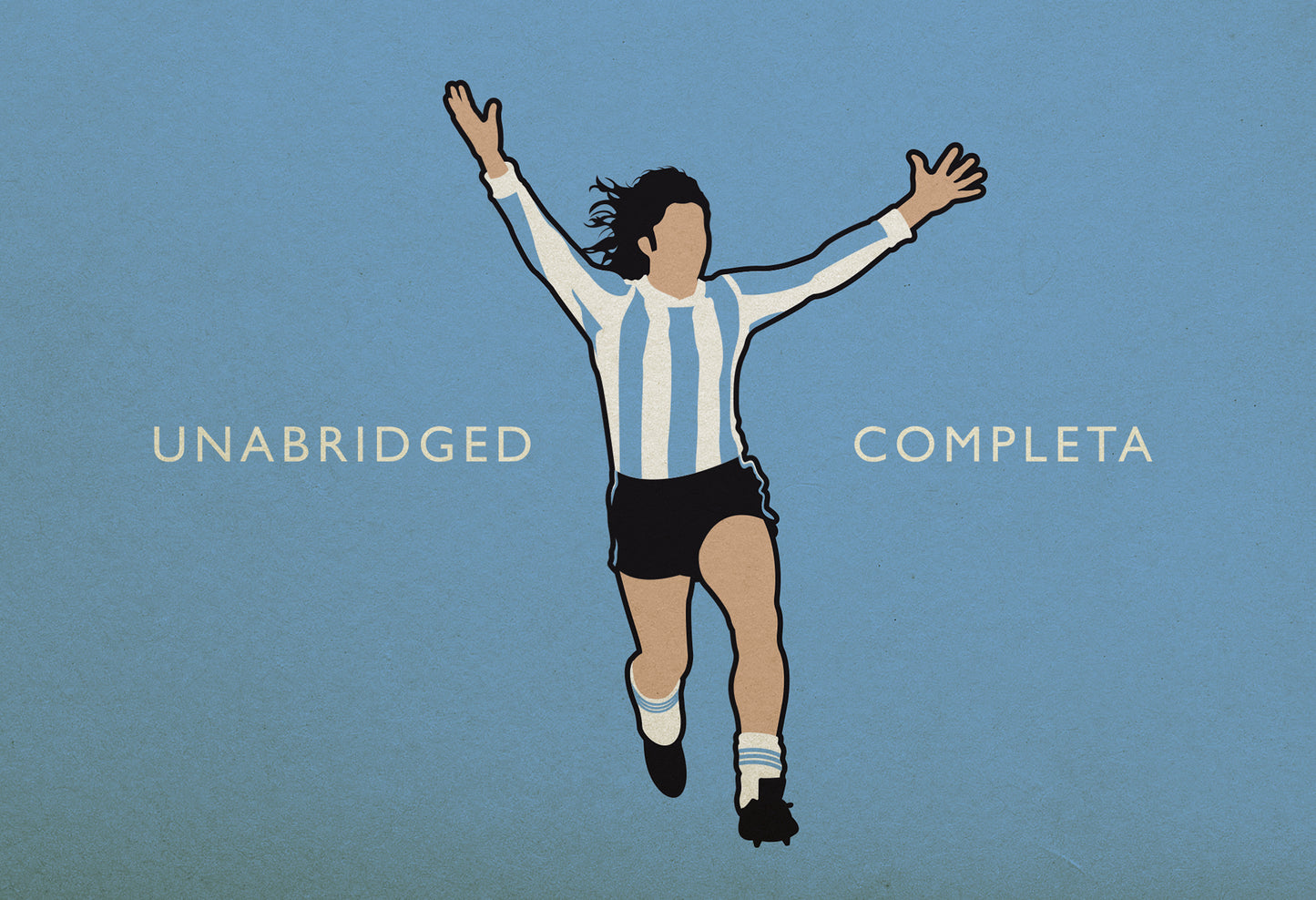 Argentina - Campeones Del Mundo - World Champions 1978 - Mario Kempes - Flag Book Cover Poster - Regalo de fútbol (Various Sizes)