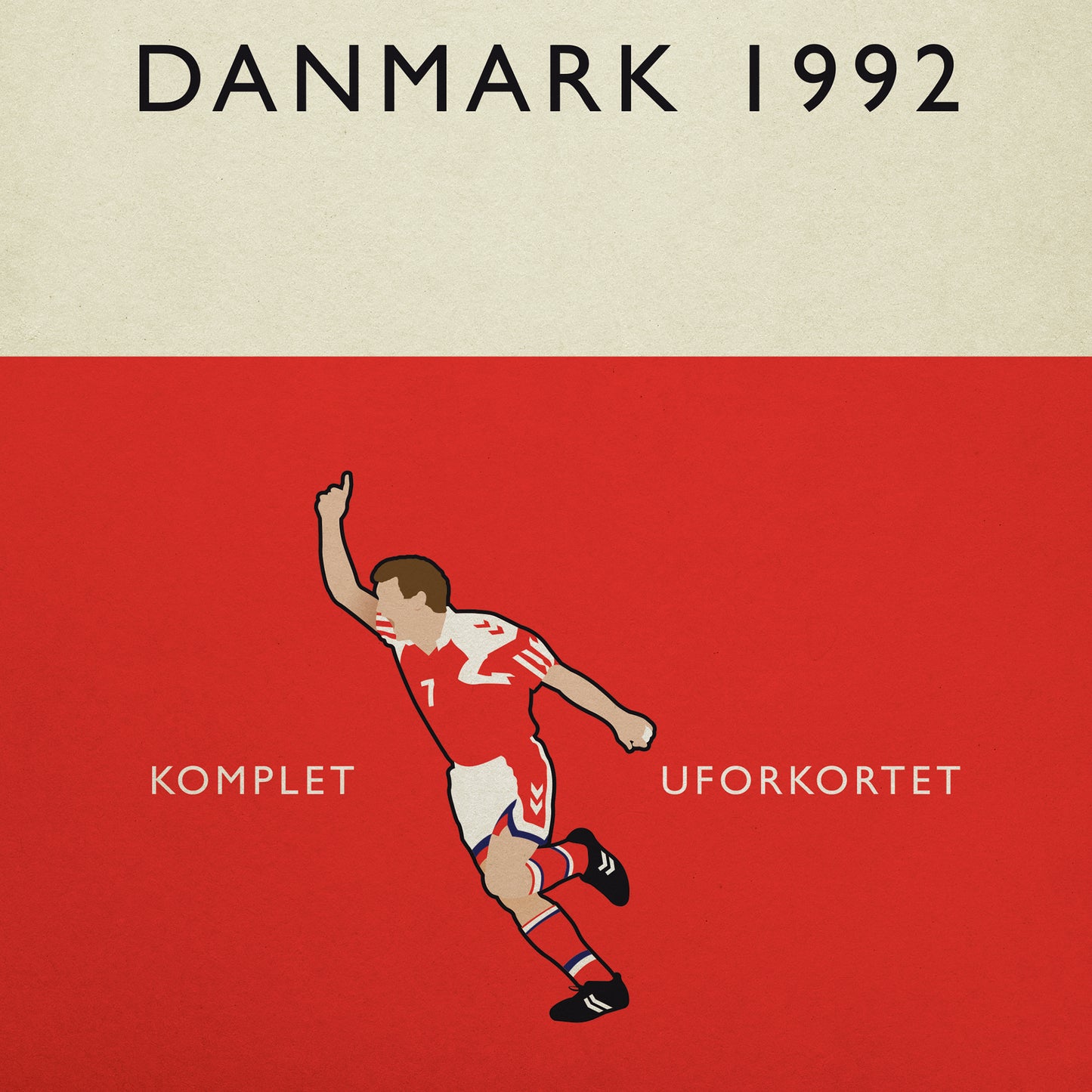 Danmark - Denmark - Europas Mestre - European Champions 1992 - Sweden 1992 - John Jensen - Danish Flag Book Cover Poster (Various Sizes)