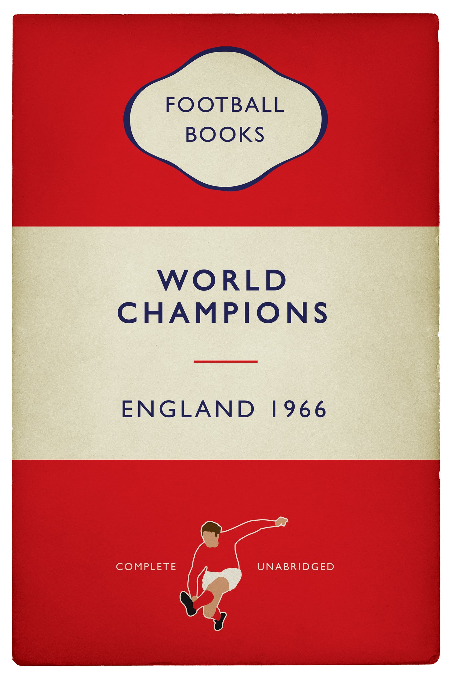 Geoff Hurst Goal - England Flag Book Cover - World Cup Winners 1966 - England 4 West Germany 2 - Book Cover - Football Poster - Various Sizes