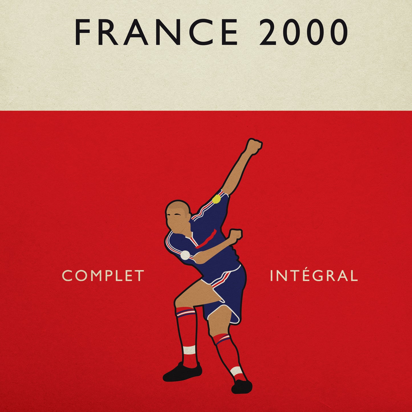 David Trezeguet Golden Goal - France 2 Italy 1 - Euro 2000 Final - Champions d'Europe - European Champions 2000 - Flag Book Cover Poster - Cadeau de football (Various Sizes)