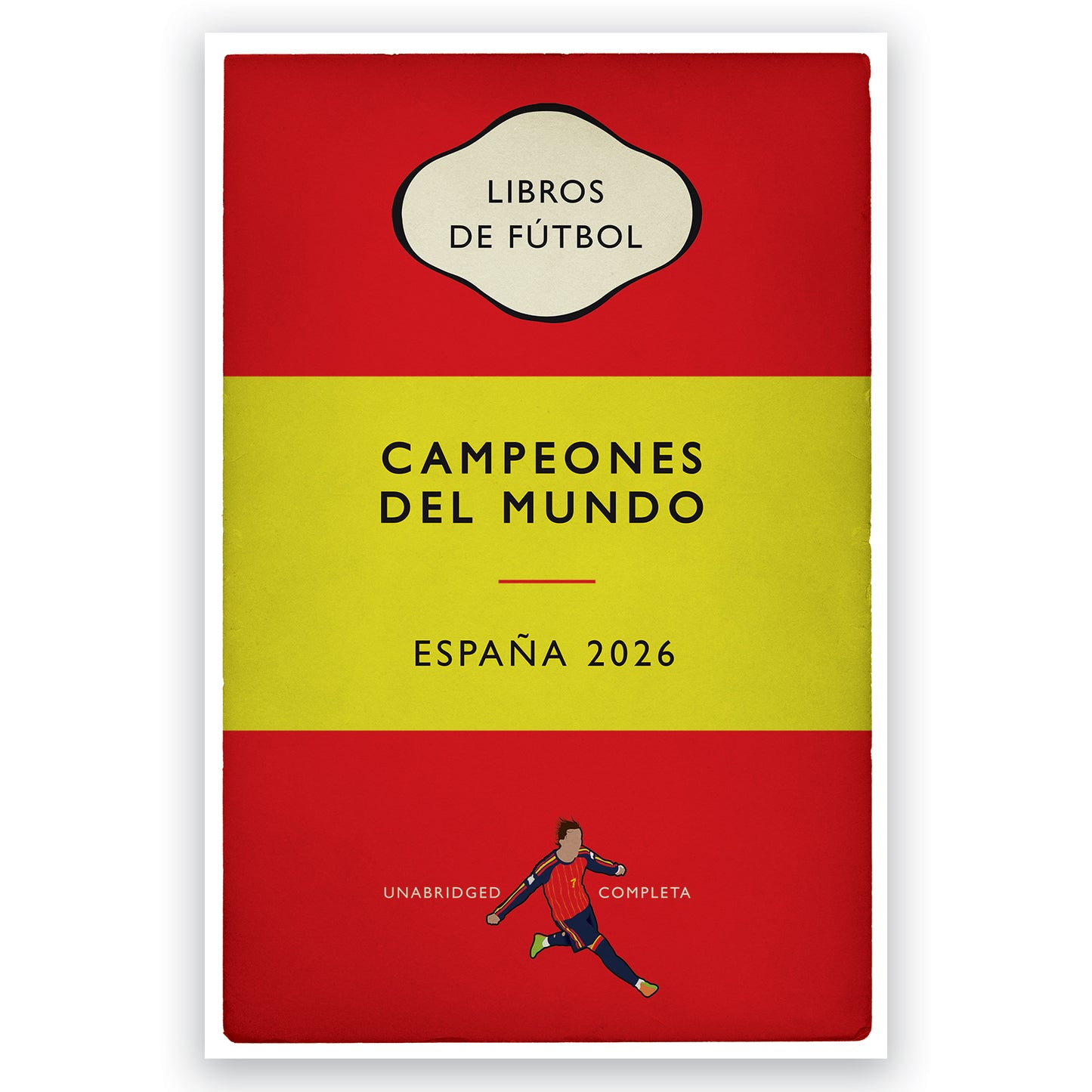 Spain Football - Flag Book Cover Poster - World Cup Winners 2026 - Ferran Torres - España - Campeones del Mundo