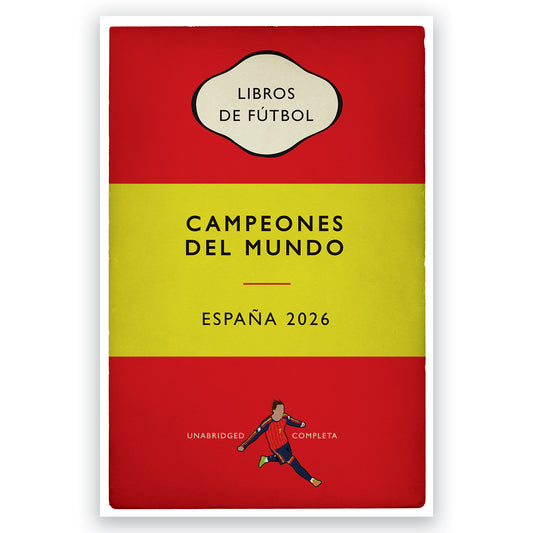 Spain Football - Flag Book Cover Poster - World Cup Winners 2026 - Ferran Torres - España - Campeones del Mundo
