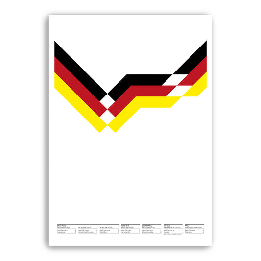 West Germany - World Champions 1990 - Deutschland Retro Kit Poster (Various Sizes)