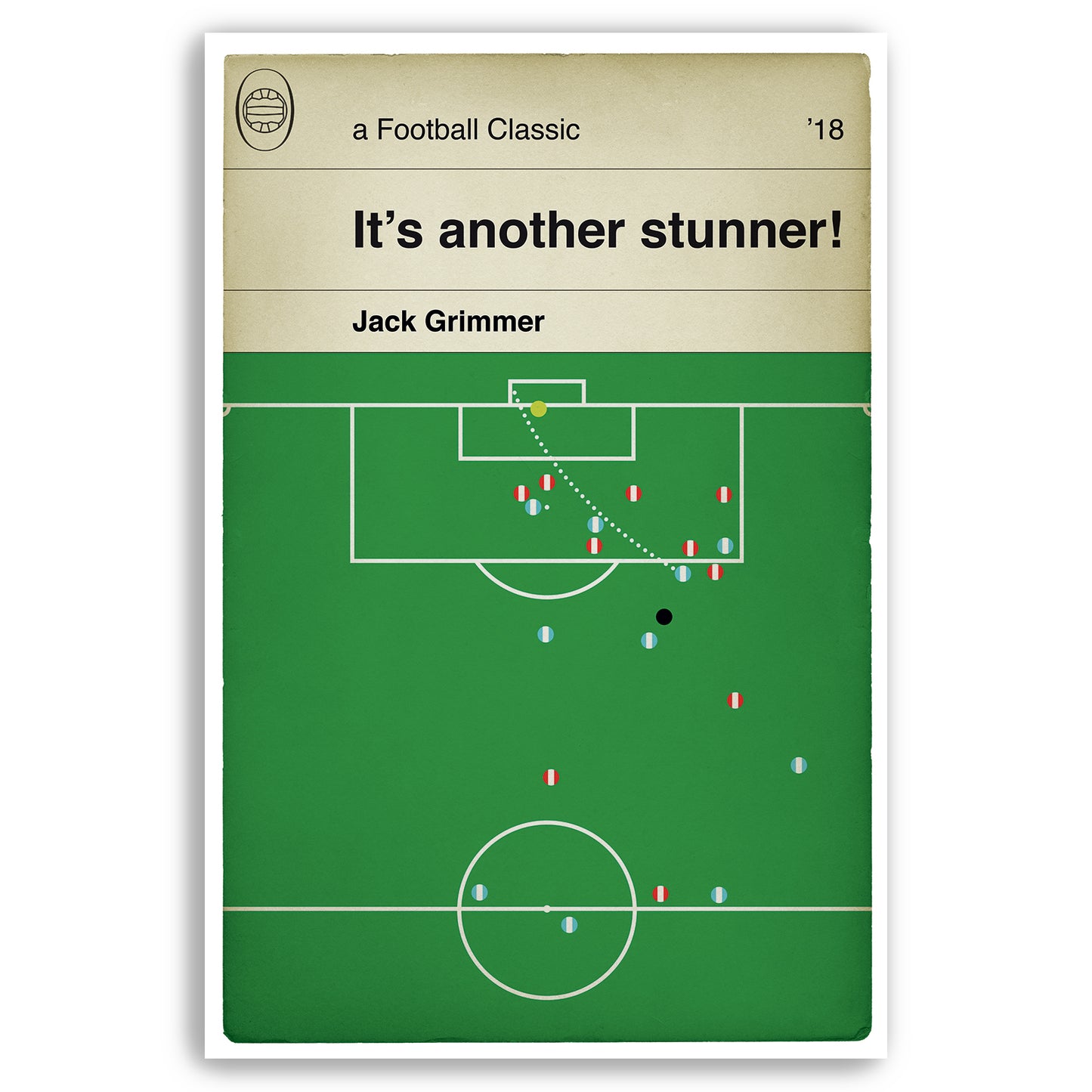 Coventry City goal v Exeter City - League Two Play-Off Final 2018 - Jack Grimmer - Goal Poster - Classic Book Cover Art (Various Sizes)