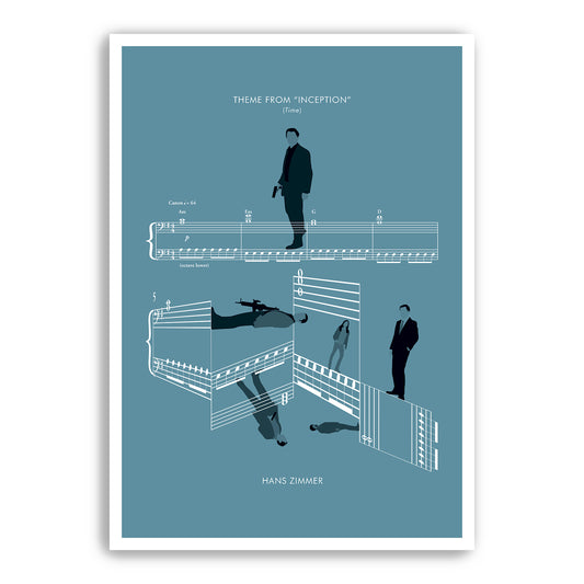 Inception - ‘Time’ by Hans Zimmer - Movie Classics Poster - Soundtrack Print - Sheet Music Art - Movie Gift (Various Sizes)