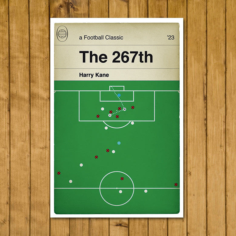 Harry Kane Record Goal - Tottenham Hotspur 1 Manchester City 0 - 267 goals for Spurs - Classic Football Book Cover Print (Various Sizes)