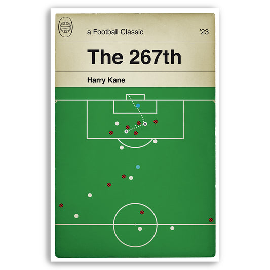 Harry Kane Record Goal - Tottenham Hotspur 1 Manchester City 0 - 267 goals for Spurs - Classic Football Book Cover Print (Various Sizes)
