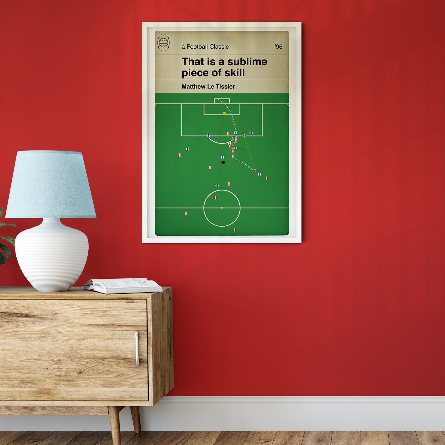 Matthew Le Tissier goal v Manchester United - Southampton 6 Man Utd 3 - Premier League 1996 - Football Book Cover Poster (Various Sizes)