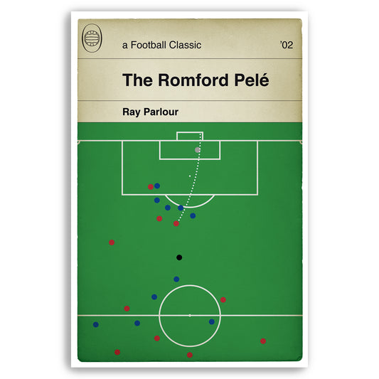 Arsenal Cup Final Goal v Chelsea 2002 - Ray Parlour Poster - The Romford Pele - Classic Book Cover Print - Football Gift (Various Sizes)