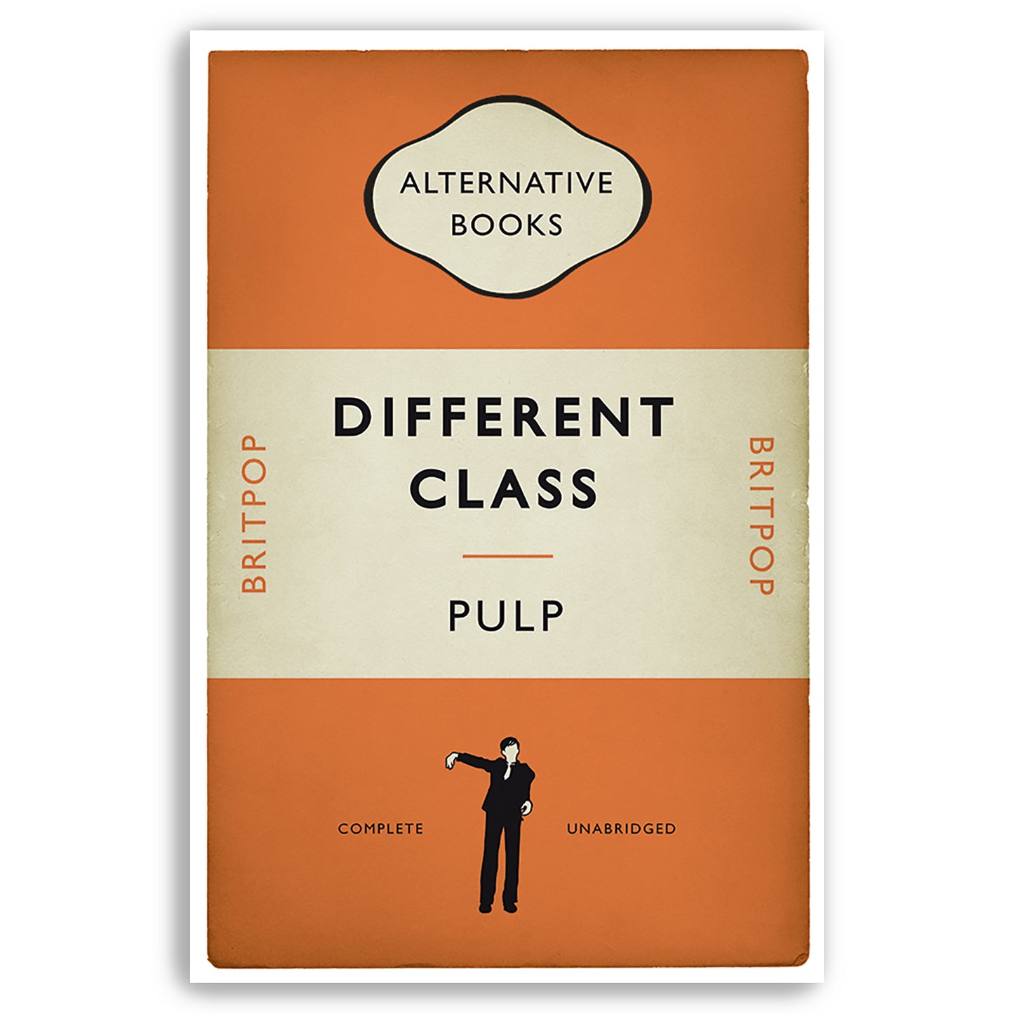 Pulp - Britpop Book Cover Poster - Different Class -  Alternative Book Cover Poster - Music Art (Various Sizes)