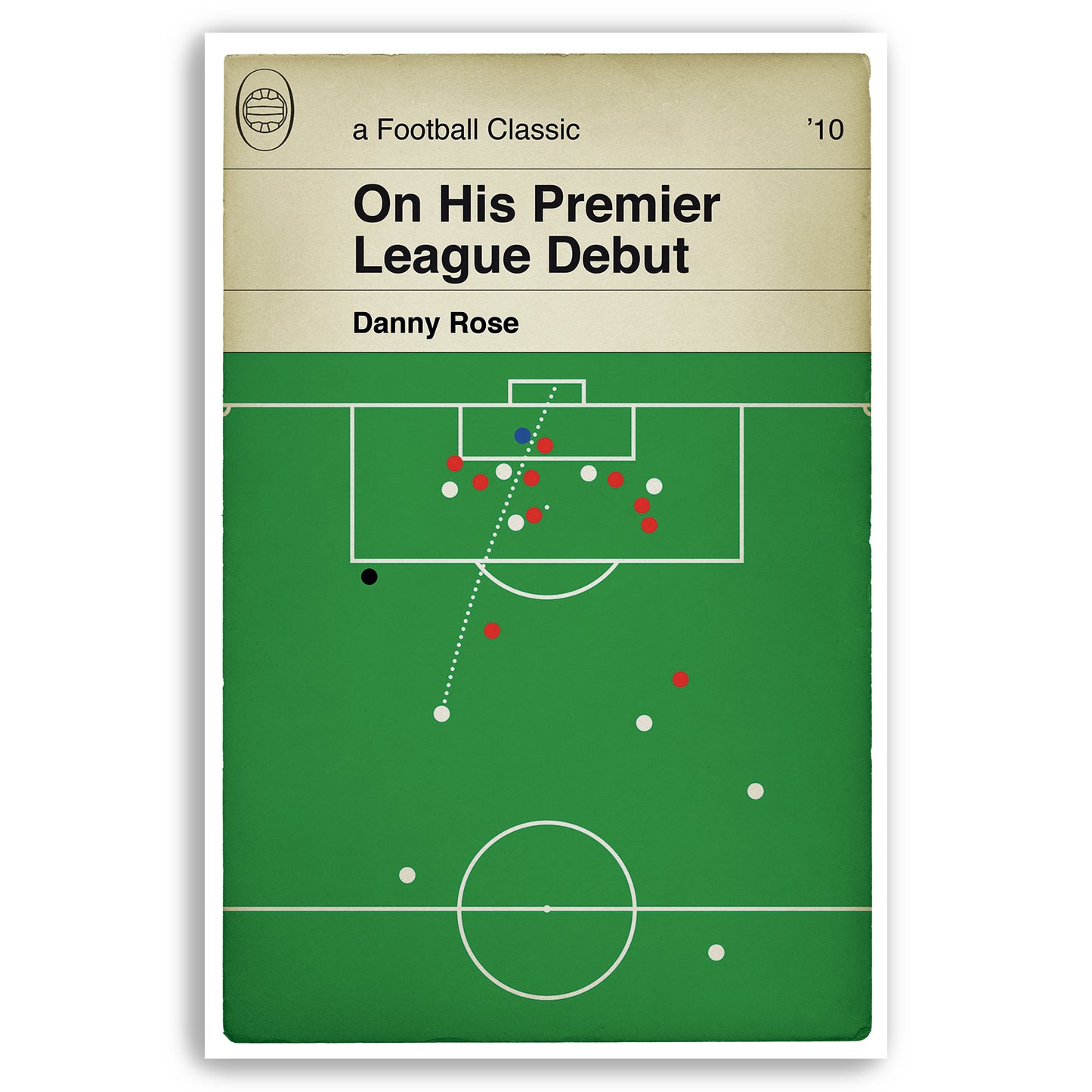 Danny Rose debut goal for Tottenham v Arsenal - Spurs 2 Arsenal 1 - North London Derby - Classic Book Cover Poster (Various Sizes)