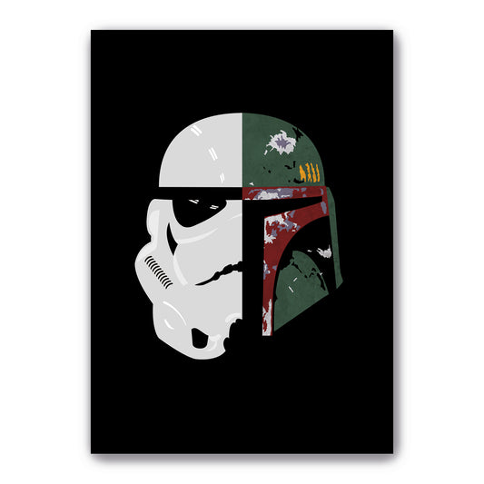 Storm Trooper / Boba Fett - Illustrated Star Wars Character Poster - Star Wars Gift (Various Sizes)