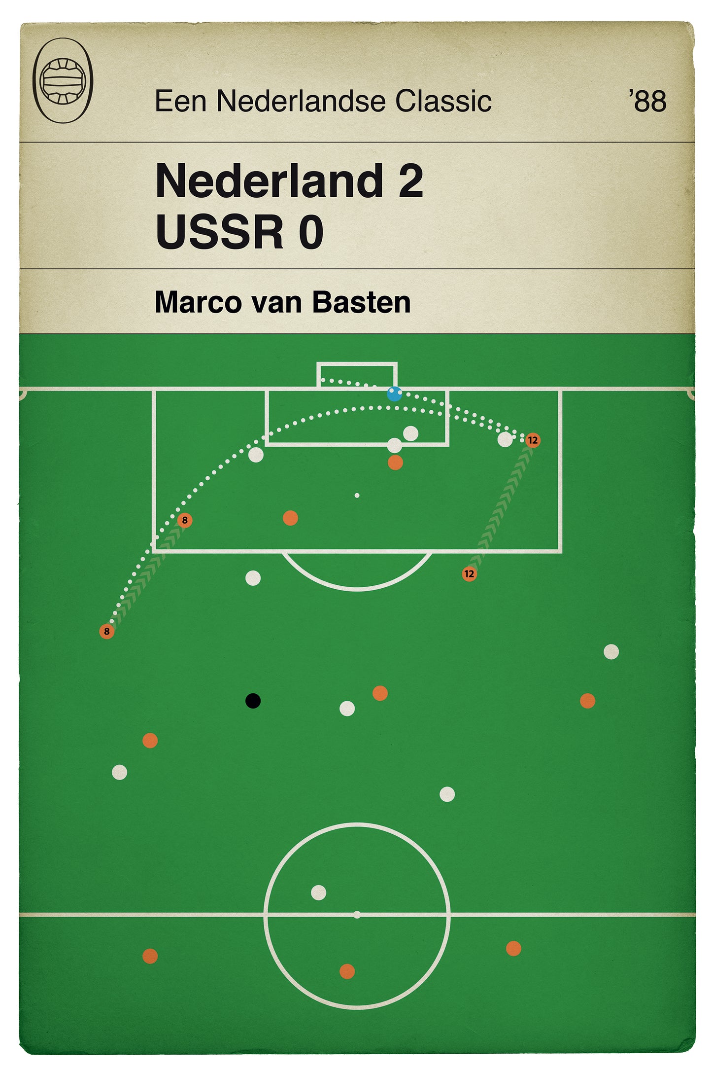 Marco van Basten goal v USSR - Nederland 2 USSR 0 - Euro 1988 Final - Netherlands - Classic Book (Various Sizes)