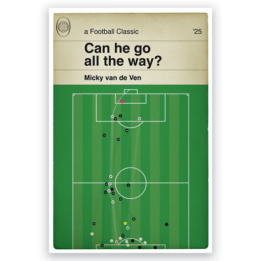 Micky van de Ven Goal - Tottenham Hotspur v F.C. Copenhagen - Champions League 2025 - Book Cover Print (Various Sizes)