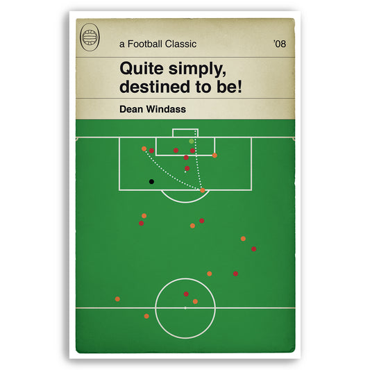 Dean Windass goal in the 2008 Championship Play-Off Final for Hull City v Bristol City - Football Print - Classic Book Cover Poster (Various Sizes)