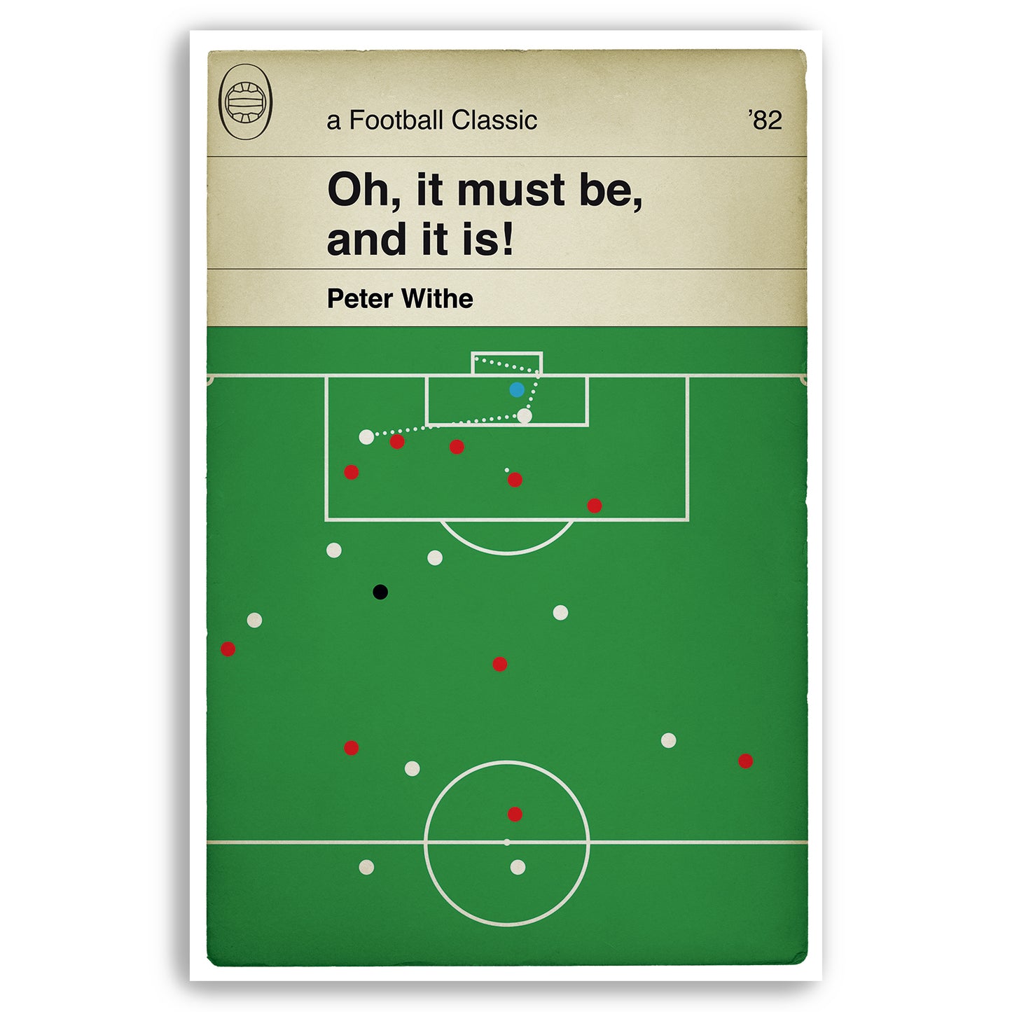 Aston Villa Goal v Bayern Munich - Peter Withe Poster - 82 European Cup Final - It must be and it is! - Football Gift (Various Sizes)