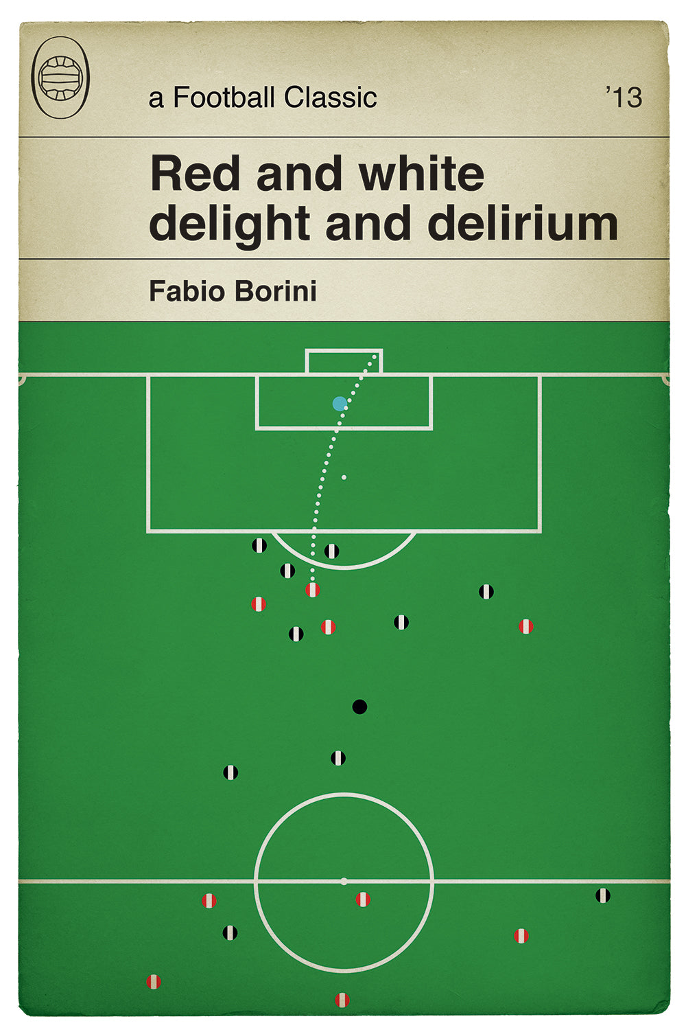 Fabio Borini winner for Sunderland v Newcastle - Sunderland 2 Newcastle United 1 - Premier League 2013 - Football Print - Classic Book Cover Poster (Various Sizes)