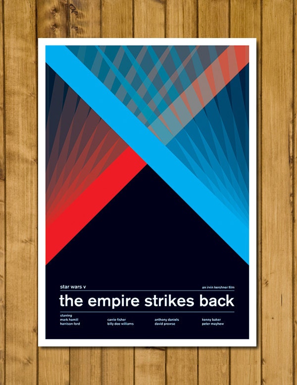 Star Wars - The Empire Strikes Back - Alternative Swiss Style Poster (Various Sizes)