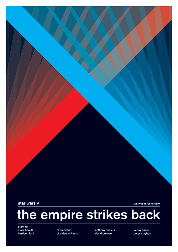 Star Wars - The Empire Strikes Back - Alternative Swiss Style Poster (Various Sizes)