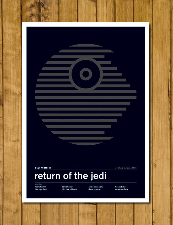 Star Wars - Return of the Jedi - Alternative Swiss Style Poster (Various Sizes)