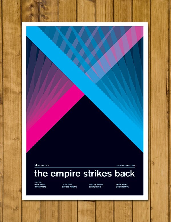 Star Wars - The Empire Strikes Back - Bright Alternative Swiss Style Poster (Various Sizes)