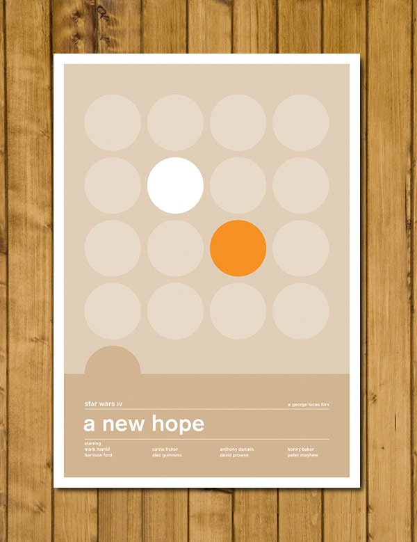 Star Wars - A New Hope - Alternative Swiss Style Poster - (Various Sizes)