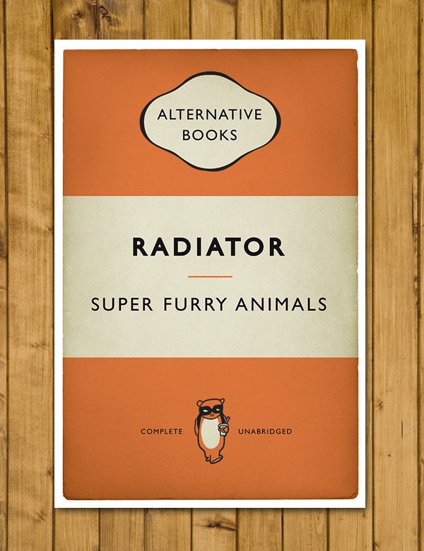 Super Furry Animals - Radiator - Alternative Book Cover Poster (Various Sizes)