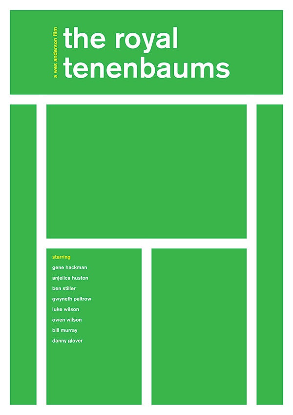 The Royal Tenenbaums by Wes Anderson - Alternative Swiss Style Movie Poster - 100% Unofficial (Various Sizes)