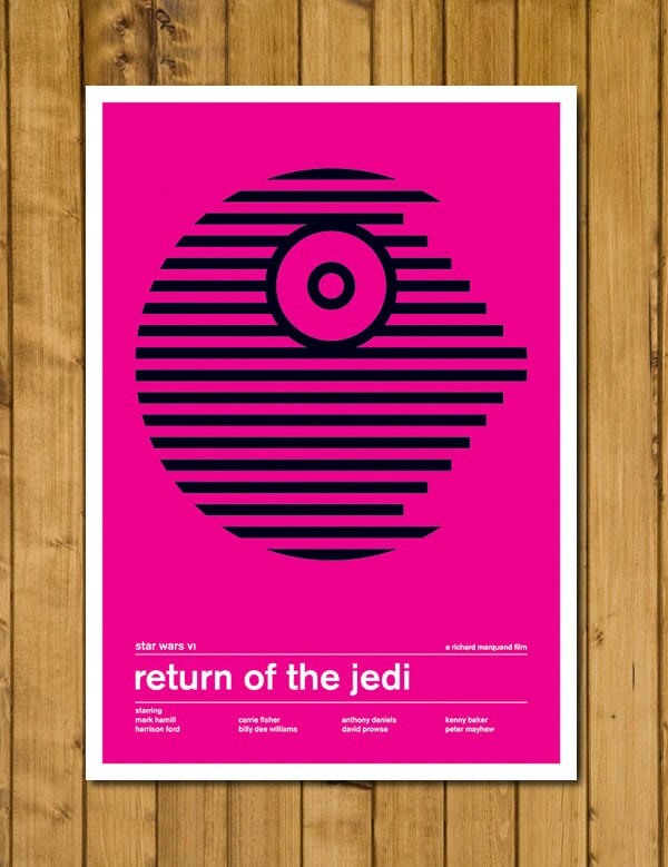 Star Wars - Return of the Jedi - Bright Alternative Swiss Style Poster (Various Sizes)