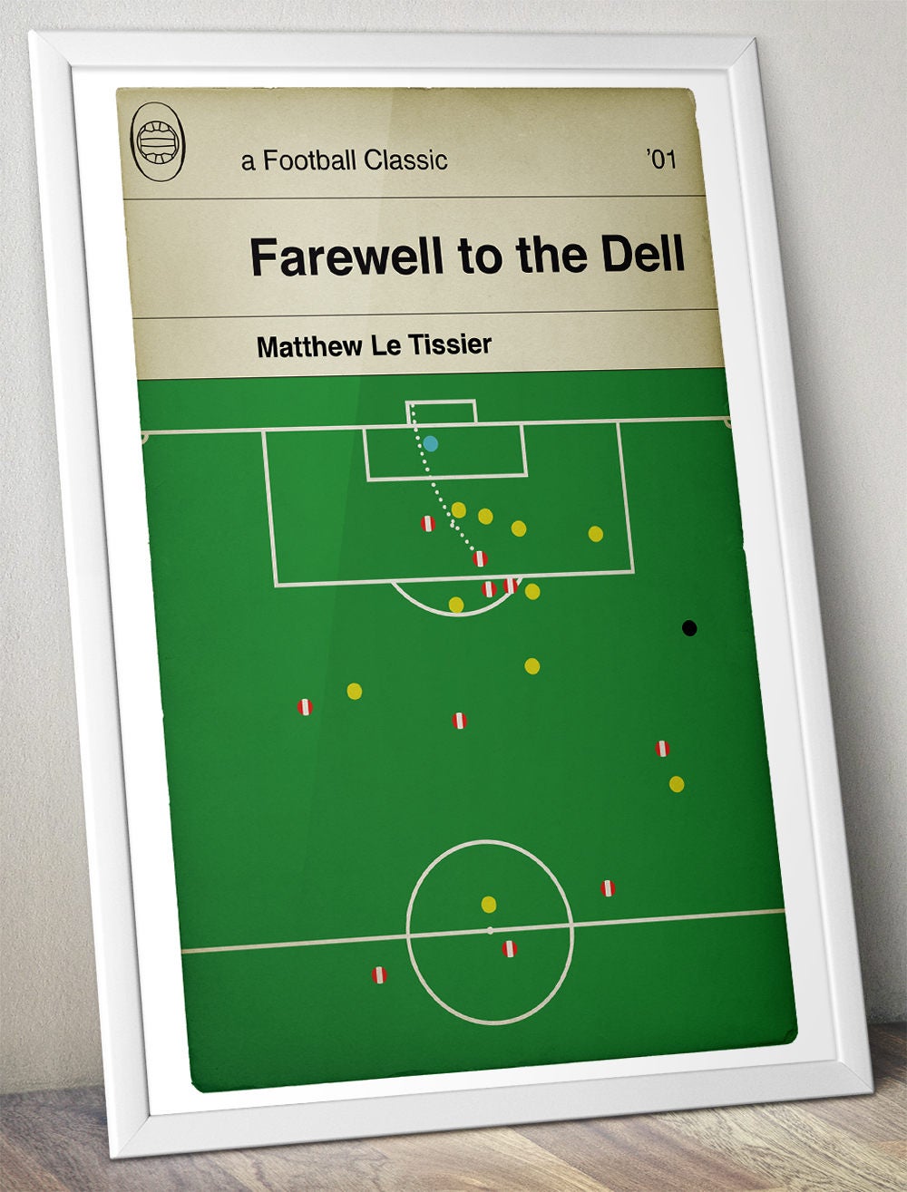 Matthew Le Tissier winner for Southampton v Arsenal - Farewell to the Dell - Le Tissier Final Game - Football Classic Book Cover Poster (Various Sizes)