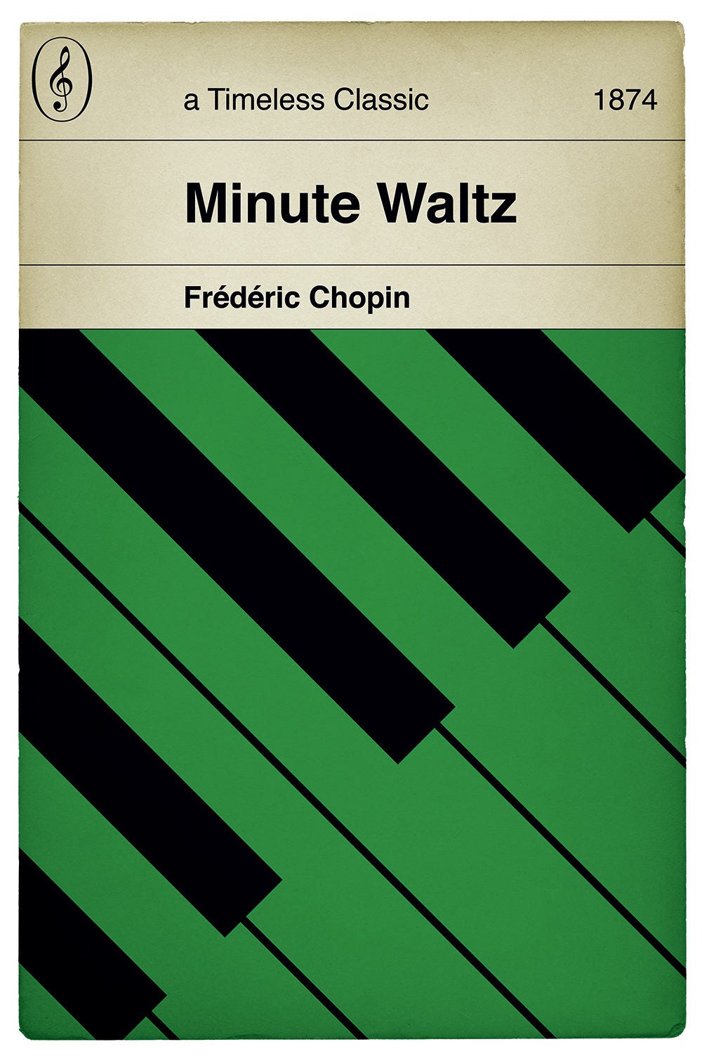 Frédéric Chopin - Minute Waltz - Timeless Classic - Classical Music - Alternative Book Cover Poster (Various sizes)