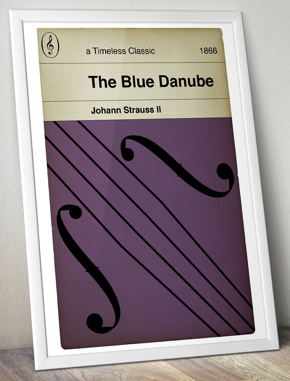 Johann Strauss II - The Blue Danube - Timeless Classic - Classical Music - Alternative Book Cover Poster (Various Sizes)